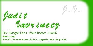 judit vavrinecz business card